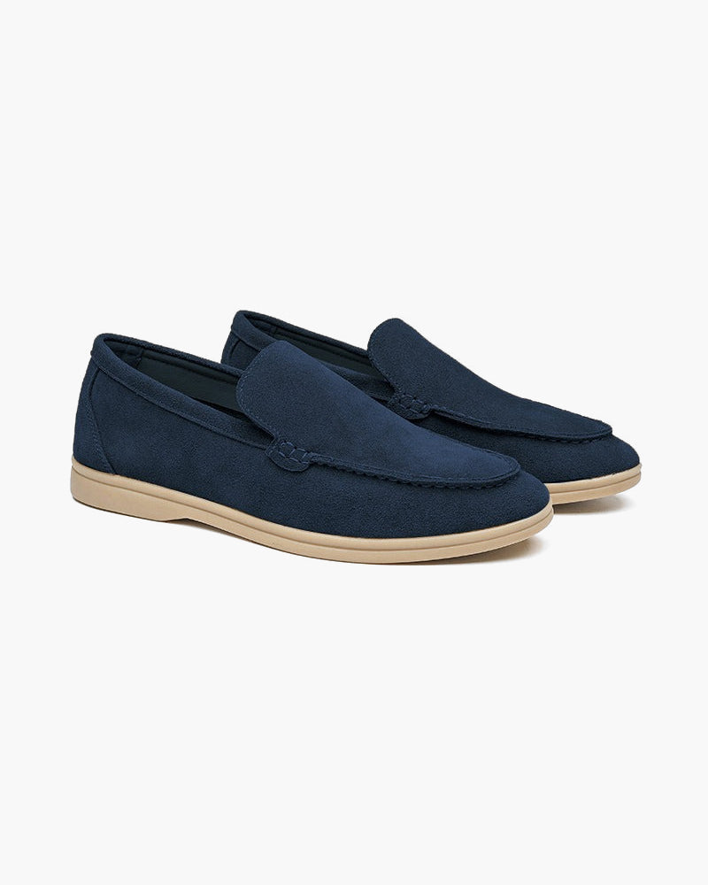 St. James – Comfortabele Suède Loafer-Marineblauw