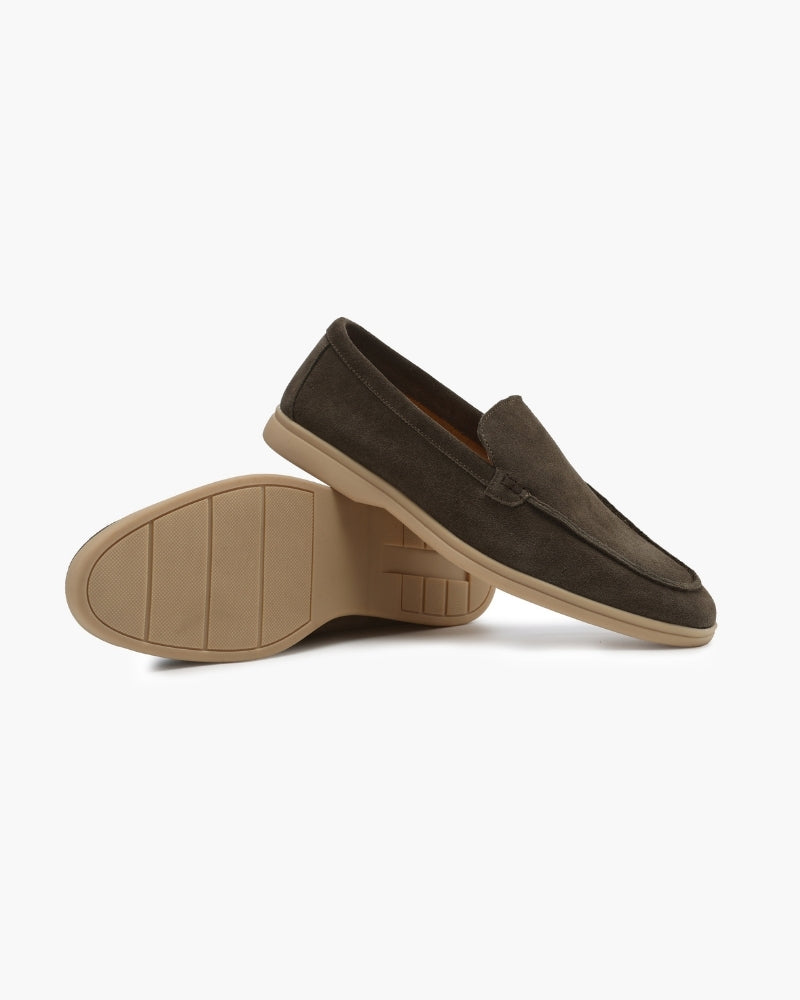 St. James – Comfortabele Suède Loafer-Bruin