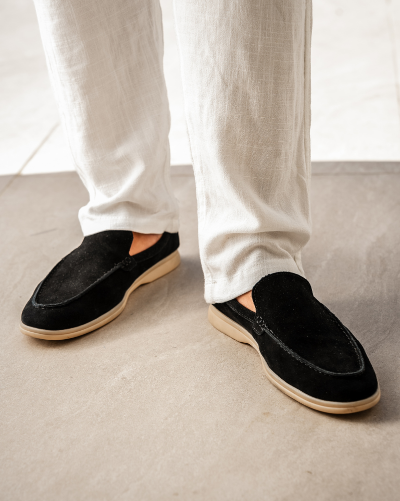 St. James – Comfortabele Suède Loafer-Zwart