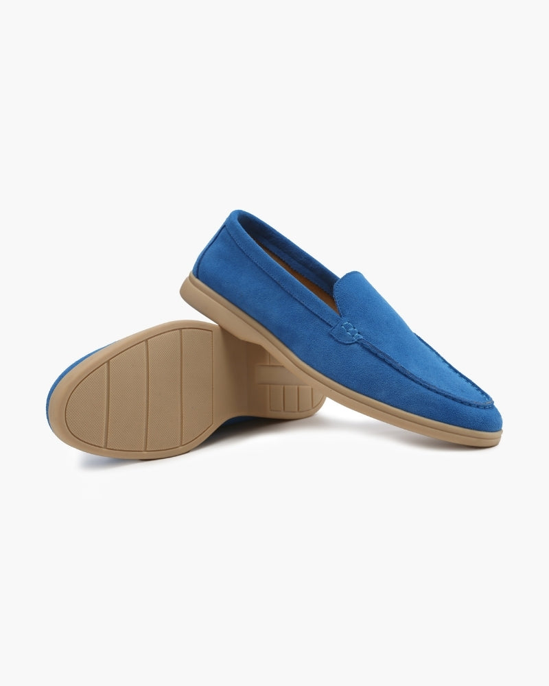 St. James – Comfortabele Suède Loafer-Blauw