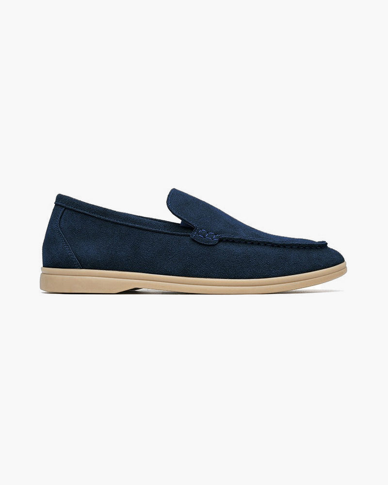 St. James – Comfortabele Suède Loafer-Marineblauw