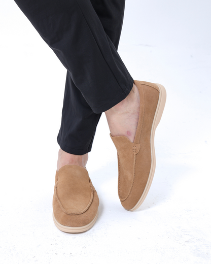 St. James – Comfortabele Suède Loafer-Karamel