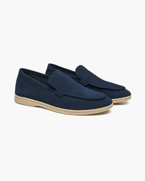 St. James – Comfortabele Suède Loafer-Marineblauw