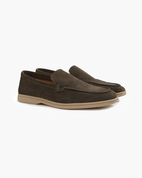 St. James – Comfortabele Suède Loafer-Bruin