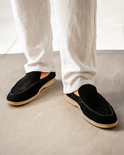 St. James – Comfortabele Suède Loafer-Zwart