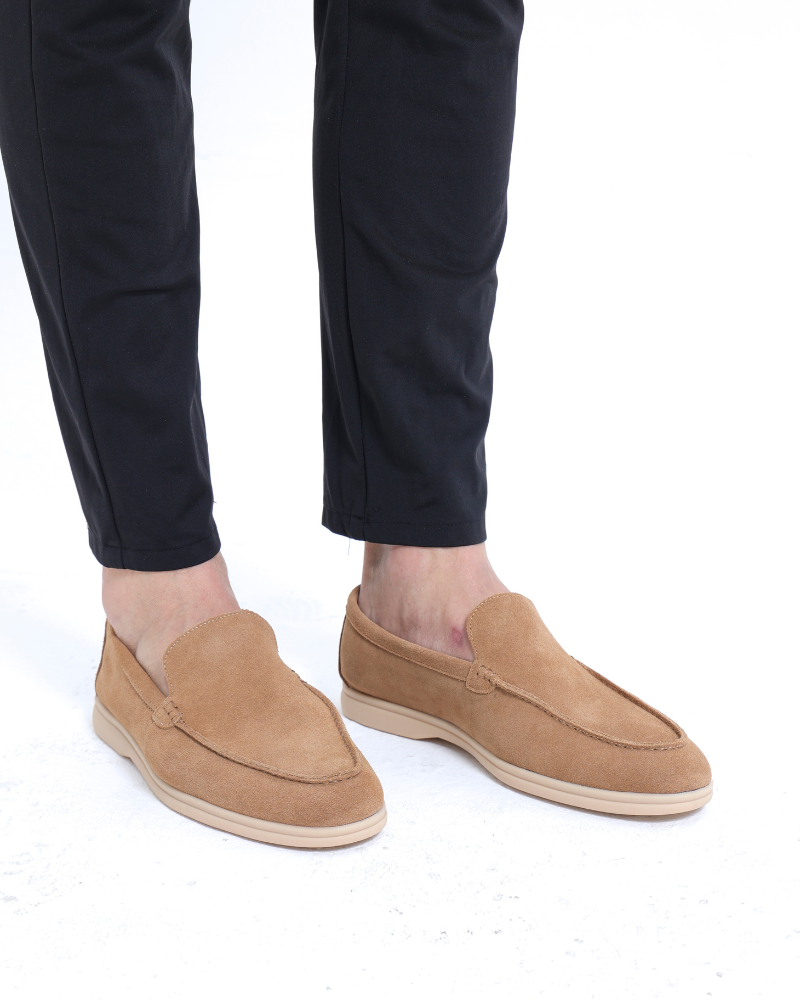 St. James – Comfortabele Suède Loafer-Karamel