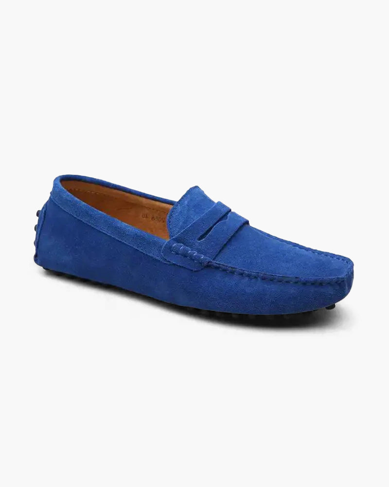St. James – Lichte Suède Instapper voor Heren – Blauw