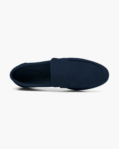 St. James – Comfortabele Suède Loafer-Marineblauw